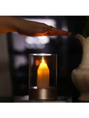 Empressco Şarjlı Masa Lambası, Alevsiz LED Işık, Hareketli Ev Dekorasyonu