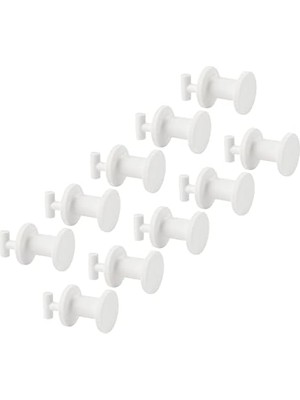 Skadıs Mini Plastik Itme Kancası (Skadıs Pegboard Için Uygundur), Beyaz, 19 Mm, 205.198.88-10&APOS;LU Paket