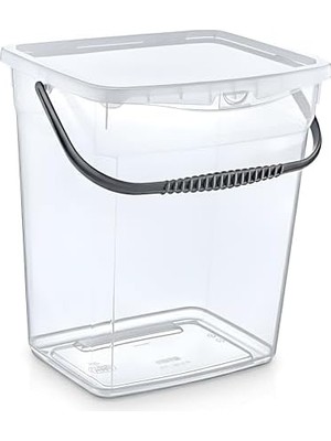 Q-Box 6 Litre Çok Amaçlı Şeffaf Saklama Kutusu – Kilitli Kapaklı, Saplı Deterjan ve Erzak Düzenleyici
