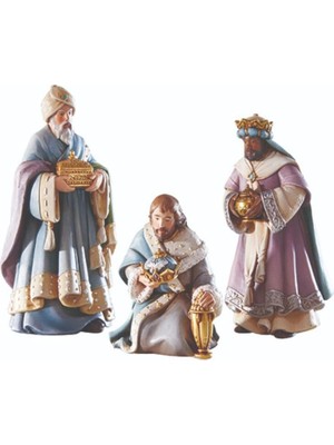 Avalon Gallery Noel Için Doğum Setleri - Iç Mekan Beytüllahim Geceleri Doğum Sahnesi, 3 Parça, 3 Kral