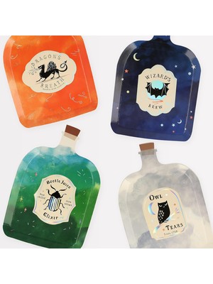 - Making Magic Potion Bottle Plates - Make Magic Sihirli Şişe Tabaklar (8'li)
