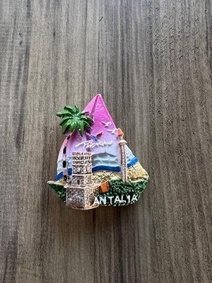 Antalya Buzdolabı Magneti, Renkli Dekoratif Şehir Temalı El Yapımı Turistik Hediyelik Eşya