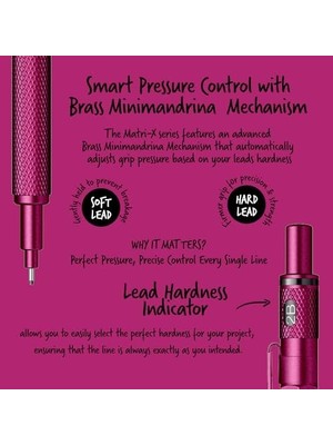 Alkar Ticaret Office Matri-X Versatil 0.7 mm Metalik Pembe Şeffaf Amb.
