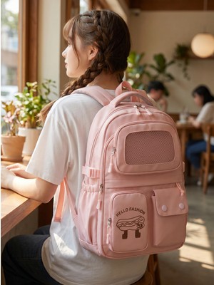 Kawaii Kore Tarzı Premium Ithal Aksesuarlı Okul Çantası Sırt Çantası