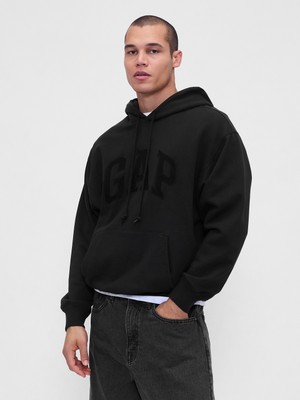 Gap Erkek Siyah Heavyweight Oversized Logo Sweatshirt