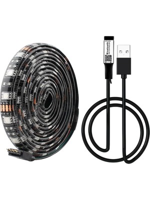 Kenly Bluetooth Tv Arkası Rgb USB Şerit LED Aydınlatma 16 Renk, Ambiyans Işığı (5 Metre)