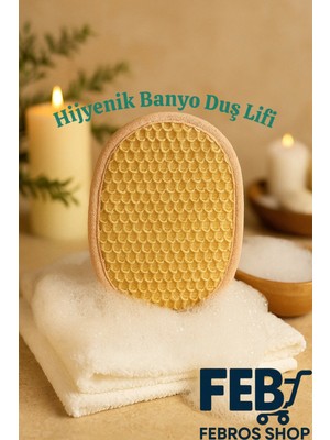 Febros Shop 1 Adet Hijyenik Banyo Lifi Doğal Masaj Etkili Spa Otel Tatil Kese Eldiven Lif