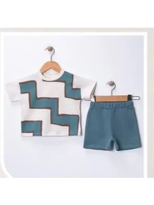 Veraura Lifestyle 6/18 Ay Geometrik Baskılı Oversize Bebek Takımı