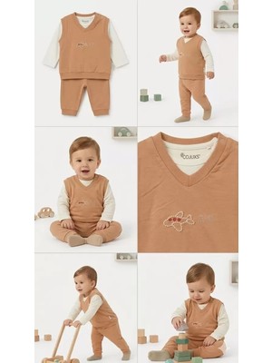 Veraura Lifestyle 6/24 Ay Yelekli Badyli 3 Parça Bebek Takımı