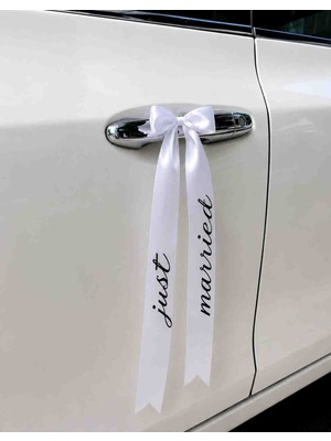 UAStudio Just Married Kurdele Düğün Konvoy Araba Kurdelesi