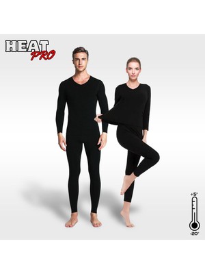 Termal İçlik Takım - HeatPro - Siyah - Pamuklu - Argeus - XXL