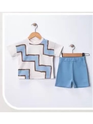 Veraura Lifestyle 6/18 Ay Geometrik Baskılı Oversize Bebek Takımı