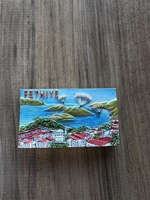 Hype Store Pharus Fethiye Şehir Manzarası Dekoratif Buzdolabı Magneti, El Yapımı Kabartmalı Tasarım, Turistik Hediyelik Eşya