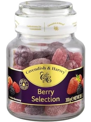 Hype Store Cavendish & Harvey Mixed Berry Hard Candy Drops/karışık Orman Meyve Aromalı Şeker Cam Kavanoz 300 G