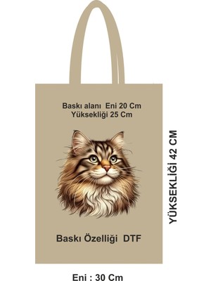 Bez Poşet Dtf Baskı 30X42 Saplı Ham Bez Çanta
