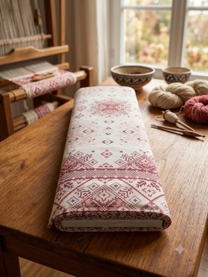 Erca Home Tekstil Ürünleri 240 cm En Metrelik Kumaş – Kaliteli, Şık ve Çok Amaçlı Kullanım (Perde, Ev Tekstili,nevresim Dekorasyon)Geometrik Pembe