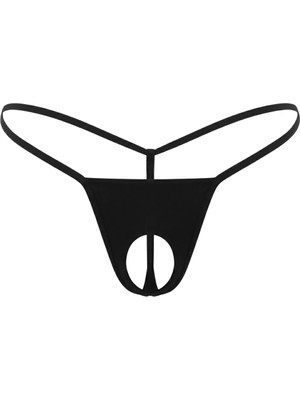 Siyah Özel Bölgesi Açık Kadın String BC0056