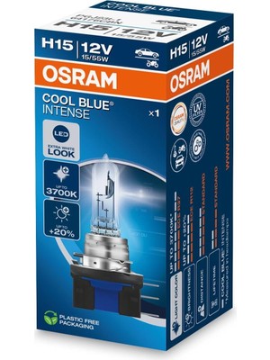 Ampul 12V H15 15/55W Cool Blue Intense Serisi%20 Fazla Beyaz Işık Osr 64176CBN