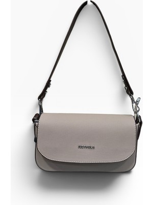 Just Polo Baget Model Kol ve Omuz Çantası Çift Askılı Vizon