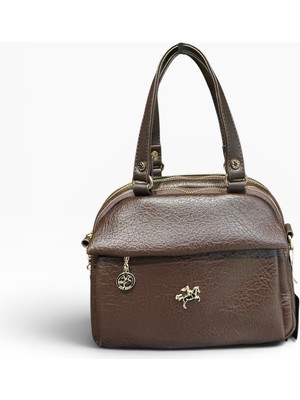 Nas Bag Elde Taşımalı ve Çapraz Askılı Çok Fonksiyonel Kadın Omuz Çantası Kahve