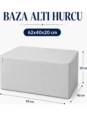 ByKurt Hurç Baza Altı Fermuarlı Hurç Yorgan Kıyafet Saklama Organizer 1 Adet