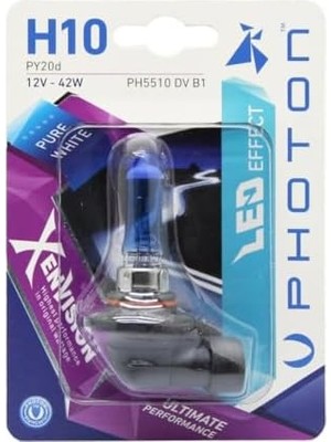 Ampul H10 12V 42W Xen Vision (Tekli Blister) (Beyaz Işık) 6000K Pht PH5510 Dv B1