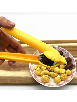 1 Adet Yeni Tasarım Ergonomik Paslanmaz Çelik Hazneli Kestane Kesici,sarı