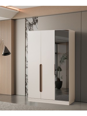 Erezoğulları Mobilya Çınar 3 Kapaklı Gardırop Elbise Dolabı 130*53*204CM