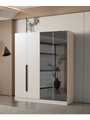 Erezoğulları Mobilya Çınar 4 Kapaklı Gardırop Elbise Dolabı 170*53*204CM