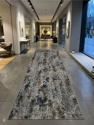 Sarar Altınsar Antiq Halı Renkli Modern Kaymaz Taban Salon Hol, Koridor Mutfak Yıkanabilir Jel Kesme Yolluk