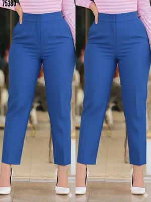 Sun & North Sun&north Kadın Üste Oturan Paçası Bilek Üzerinde Biten Krep Kumaş Pantolon 36 (S) - 50 (5xl)