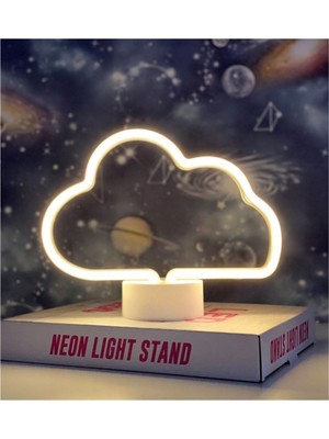 Keyfim Shop Bulut Tasarımlı Neon LED Lamba 25 x 16CM