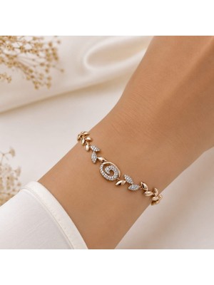 Xp Jewelry Taşlı Muradiye Bileklik Rose Gold