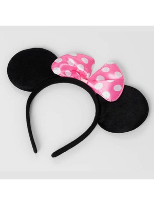 MiraLive Pembe Fiyonklu Minnie Mouse Tacı Mini Kulak