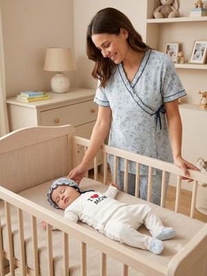 Diamondstar BASKILI ANNE BEBEK LOHUSA SET 3 Ay Kız