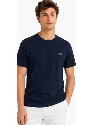 Lacoste Bisiklet Yaka Regular Fit Lacivert