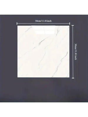 Dinç Store 44 Beyaz Mermer Desenli Alüminyum Plastik Duvar Sticker