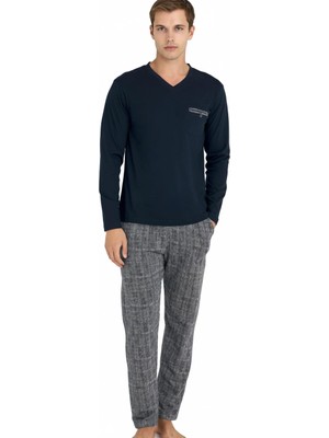 ALFA AKSESUAR 03 9214-KLY V Yaka Pijama Takımı