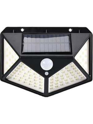 Esranın Dünyası 1200 Lümen Gücünde 100 Led'li Solar Duvar Apliği, Su Geçirmez