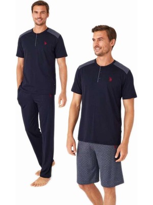 U.s. Polo Assn. 12032 Erkek 3'lü Pijama Takım