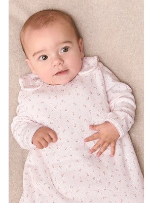 The White Company Organik Pamuklu Çift Taraflı Megan Çiçek Desenli Bebek Uyku Tulumu