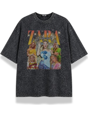 Fuddy Moda Unisex Oversize Zara Larsson Fan Art Baskılı Yıkamalı Tişört