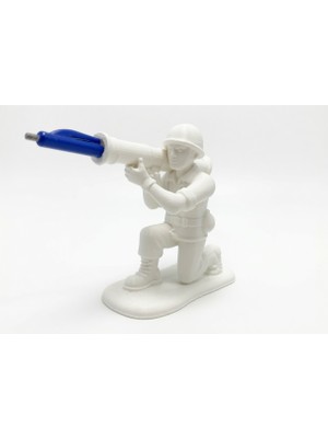 Sepetzone Savaşçı Asker Tasarımlı 3D Kalem Tutucu - Kurşun Kalem & Kalemlik, Ofis Dekoru - Masaüstü Kalemlik