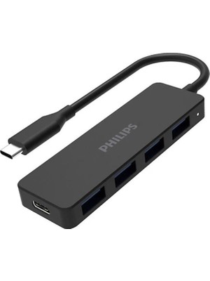 Gees Global SWR1603G/93 Siyah 20 cm Kablolu Type-C To 4xusb 3.0 Çoklayıcı