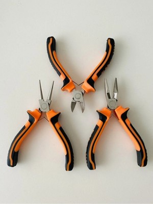 Buççin Online Mağaza Mini Kıvırma Takı Pensesi - Karga Burun Pense - Yan Keski - 3 Lü Set ( Hobi )