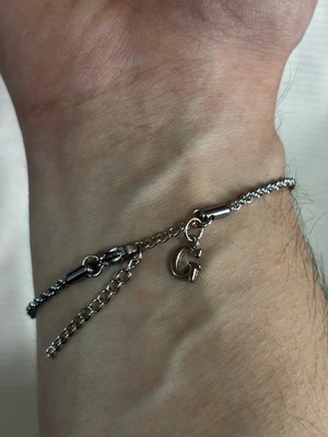 Çelik Unisex Burgu Harfli Bileklik