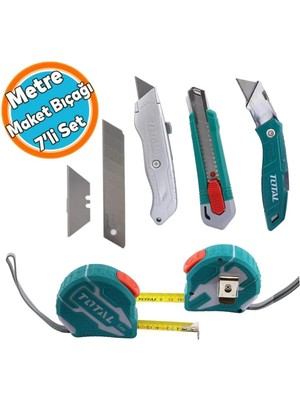 Buççin Online Mağaza Metre ve Maket Bıçağı Seti Şerit Metre Halı Kesme Maket Bıçağı Yedek Bıçak 10'lu TOS23037E
