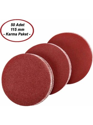 Buççin Online Mağaza 115 mm Yedek Cırt Zımpara Karma Paket (50 Adet)