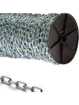 Buççin Online Mağaza Paslanmaz Galvanizli Çelik Zincir 8 mm 1 Metre Ağır Hizmet Bağlama ve Sabitleme Zinciri