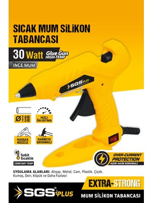 Buççin Online Mağaza SGS5290 Elektrikli Sıcak Ince Mum Silikon Tabancası 30 Watt Standlı